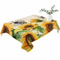 thumbnail image 2 of Sunflower Farmhouse Table Cloth Waterproof Tablecloths, Spring Summer Vintage Floral Bee Tablecloth Dining Table Cover for Kitchen Party Tabletop Outdoor, Rectangle Tablecloth 52x70 Inch, 2 of 9