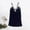 Navy, variant on Fazvaoo Sleeveless Nightgowns for Women Chemises Velvet Nightgowns Lace Sleepwear(Black,Size S-XL)