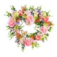 thumbnail image 3 of simhoa 2024 Valentine Decoration Flower Rose Wreath Handmade for Table Centerpieces, 3 of 8