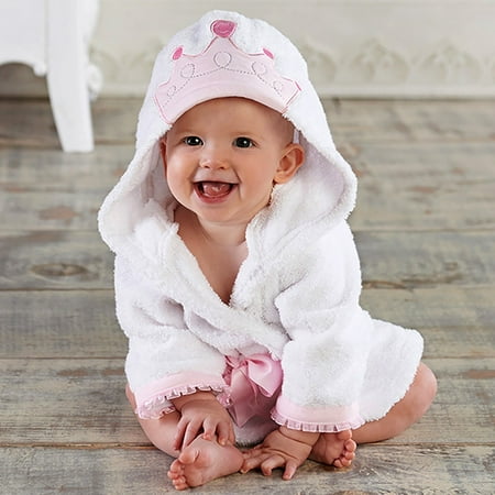 

DENGDENG Toddler Baby Child Children Kids Hooded Long Sleeve Bathrobe With Belt Plush Ears Beach Robe 1Y-6Y