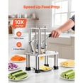 thumbnail image 2 of KFFKFF French Fry Cutter, Commercial Vegetable Chopper with 4 Blades (1/4", 3/8", 6-Wedge & Apple Corer), Stainless Steel Potato Slicer for Fries, Onion, Carrots, 2 of 9