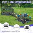 thumbnail image 2 of Corral para gatos Pawaboo 3 en 1 con carpa y túnel arcoíris, 2 of 9