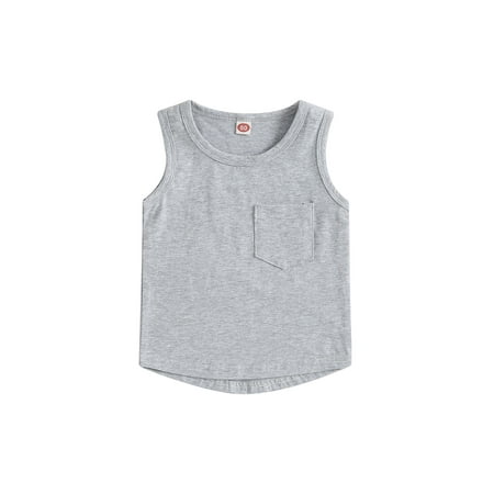 

Bagilaanoe Toddler Baby Boys Tank Tops Sleeveless Tops 6M 12M 18M 24M 3T 4T Kids Summer Clothes
