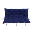 thumbnail image 2 of 3 Seater Porch Swing Cushion with Backrest and Ties, Made of Premium Polyester and PP Cotton, Great for Outdoor Furniture, Features Rivet and Tufted Design, 2 of 7