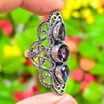 thumbnail image 2 of Amethyst Handmade 925 Sterling Silver Jewelry Ring Size 11, 2 of 3