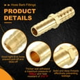 thumbnail image 3 of 3pcs 3/8" To 3/8" Brass Hose Barb Fitting Metals Splicer Mender for 3D Printing, Air Compressor, CNC Machine, Dies, 3 of 6