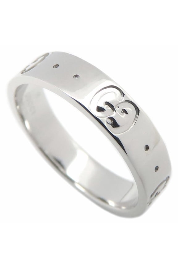 Pre-Owned GUCCI Icon Ring, Size #9, 18K White Gold, Women's, Item Number 295668