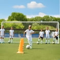 thumbnail image 5 of MOPHOTO Soccer Goals for Backyard,21x7FT White Competition Practice Training Goals,Portable Soccer Training Equipment,Moveable Weatherproof for Adults Youth Outdoor, 5 of 6