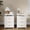 White (2 Packs), variant on Smart LED Nightstand with 3 Drawers Modern Design Table for Bedroom, Closet, Dorm, White