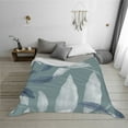 thumbnail image 2 of YFYANG Lightweight Warm Flannel Blanket, Plant Line Art Throw Blanket for Bed, Sofa, Travel, Camping, 80"x60", 2 of 7