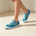 thumbnail image 4 of Willtoo Women’s Christmas Print Canvas Sneakers, Low Top Lace Up Holiday Casual Shoes Lightweight Non Slip Walking Footwear, 4 of 5