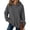 95#Dark Gray, variant on Solid Color Hooded Sweatshirts Women Long Sleeve Front Pocket Loose Fit Trendy Fall Casual Pullover Hoodies White S