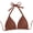 Beige, variant on Womens Bras Plus Size Backless Triangle Beach Bikini Swimsuit Top Push Up Bras for Women