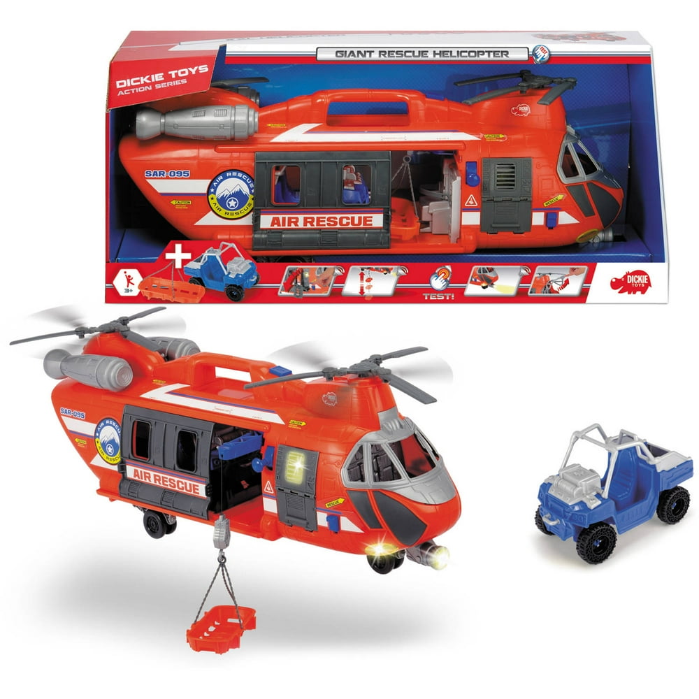 Dickie Toys Giant Rescue Helicopter with Lights and Sounds Walmart