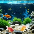 thumbnail image 2 of 6pc Artificial Aquarium Fish, Fake Fish, Plastic Fish, Aquarium Moving Fish, Floating Goldfish Decorations, Realistic Ornamental Fish, 2 of 7