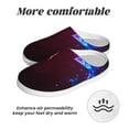 thumbnail image 6 of Fotbe Futuristic Red And Blue Bird Pattern Women's Fuzzy Curly Fur Memory Foam Loafer Slippers Indoor Outdoor Slippers Winter Home Shoes-46/47, 6 of 7