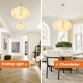thumbnail image 5 of Parrot Uncle Modern 3-Light Pendant Chandelier, White, E26 Base, Dimmable, 5 of 13