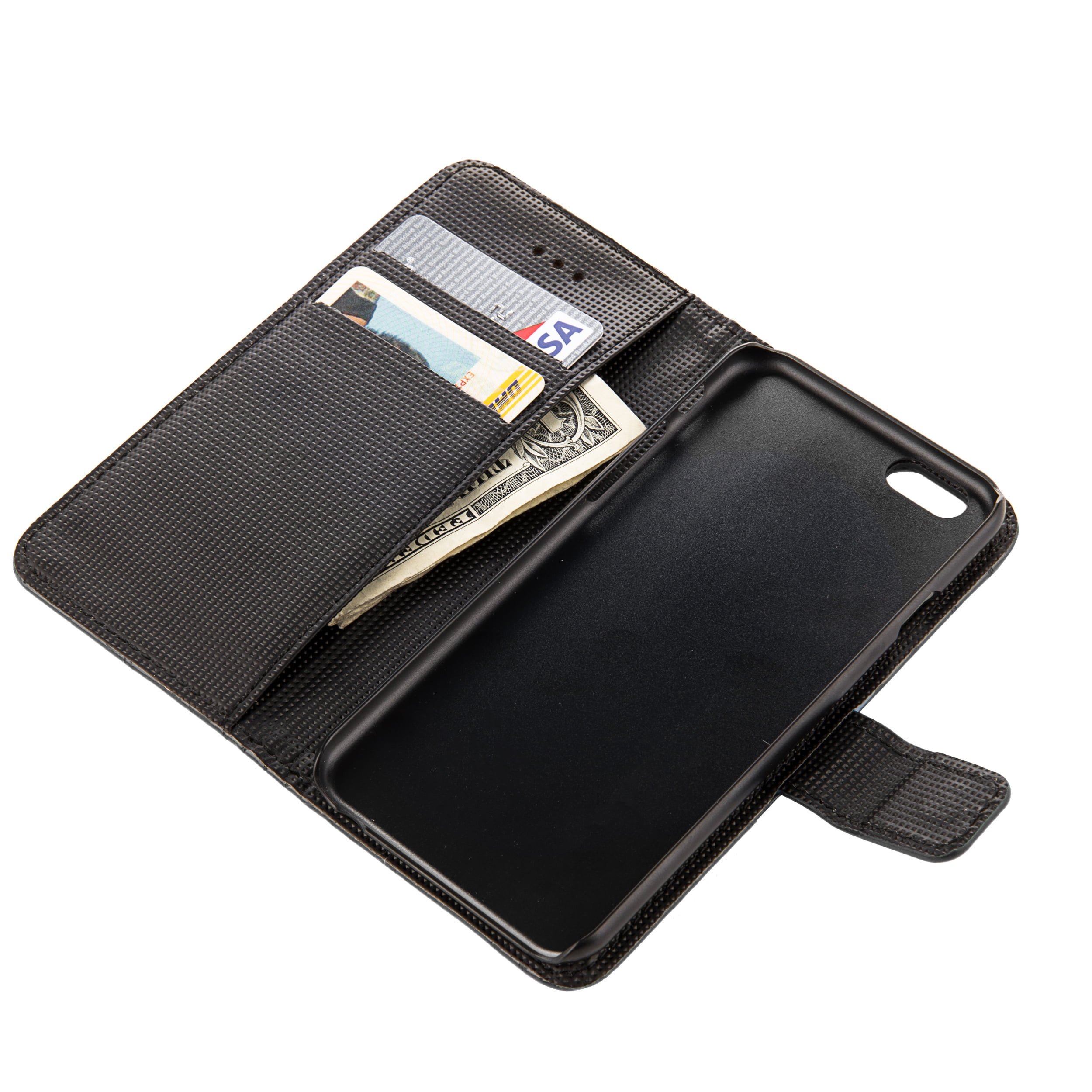Flip Wallet Folio Phone Case Croc Embossed leather for iPhone 6s iPhone 6