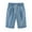 Blue, variant on Women's Summer Versatile Printed Five Points Large Size Fashionable Cotton Linen Pants Casual Lightweight Pants Shorts