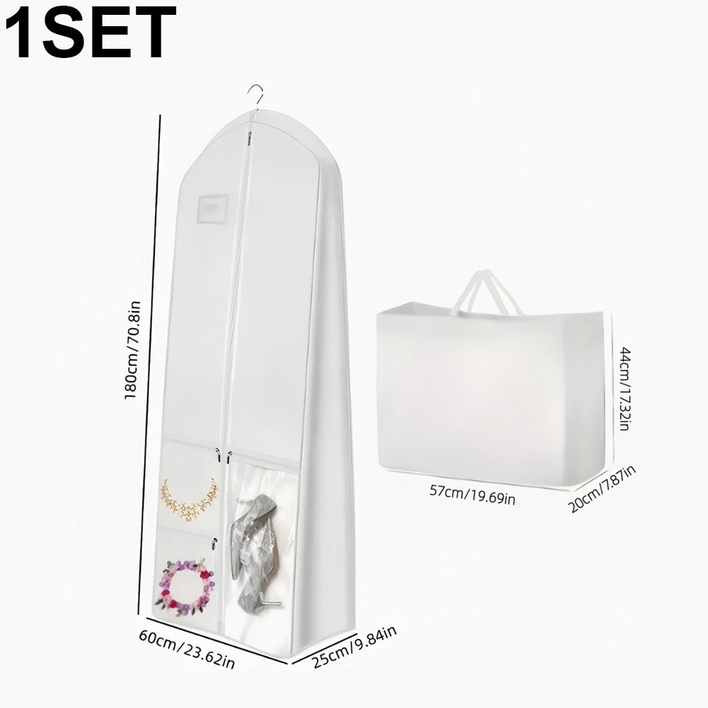 Wedding Dress Dust Bag, Hanging Garment Bags, Non-woven Suit Tube Dress Storage Bag, Clothes Covers Protector Bags Dust-proof
