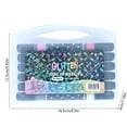 thumbnail image 3 of Aodebiao Glitter Marker Pens Set with Pearlescent Ink for Art Projects, Scrapbooking, Journaling, Bullet Notebook, Hand Lettering, Adult Coloring, Creative Drawing and Craft Supplies, 3 of 6