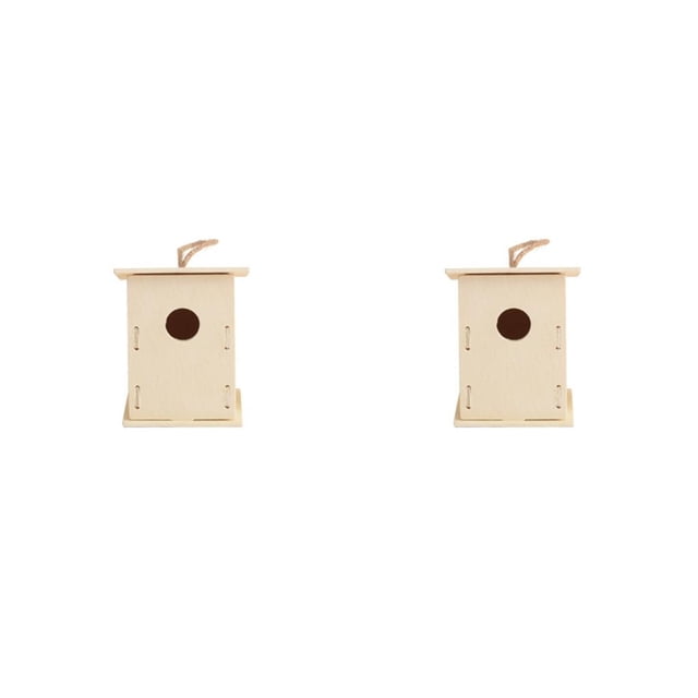 Billuyoard Alimentador de pájaros de con cordón, suministros artesanales para mascotas, casa de pájaros colgante decorativa hecha a Tipo3 2piezas