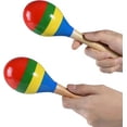 thumbnail image 2 of GHSDFBB Maracas Hand Percussion Rattles, Wooden Rumba Shaker Musical Instrument for Kids Adults, Set of 2 (MRCAS02), 2 of 7