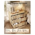 thumbnail image 3 of 27.6” Tall Fluted Nightstand, 31.5” Wide Oversized Night Stands, Extra Large Wood Bedside Side Table, 3 Drawers Storage, -Century Modern End Table for Bedroom Sofa Living Room, Thickened Top, Oak, 3 of 9