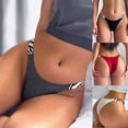 thumbnail image 3 of Puimentiua-Tanga Sexy de cintura baja para mujer, bragas de Bikini de leopardo, Tangas cómodas, íntimas, 2023, 2 uds./Set, 3 of 4