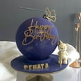 thumbnail image 5 of 2 piezas de adornos para tartas de feliz cumpleaños con purpurina dorada y acrílica, suministros para decoración de tartas de cumpleaños, 5 of 5