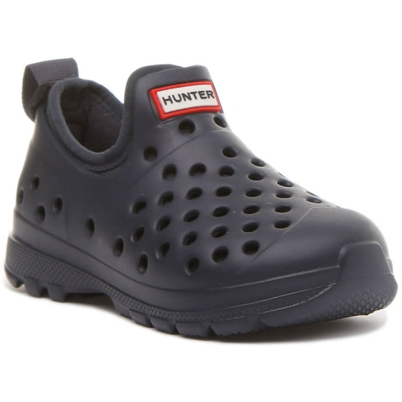 Hunter Original Kid's Lightweight Outdoor Shoes In Navy Size 10G/9B