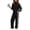 Black-#001, variant on Women's 2 Piece Striped Tracksuit Set Zip Up Long Sleeve Track Jacket Wide Leg Pants with Pockets Casual Lounge Set,Deep Red S