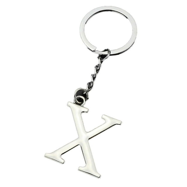 Llavero metálico galvanizado Az con 26 letras, resistente a la decoloración, ideal como regalo promocional.