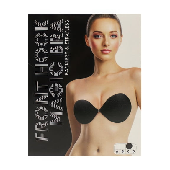 Saronite Front Hook Magic Bra, Black-A