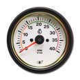 thumbnail image 1 of MOTOR METER RACING Universal Diesel Tachometer for Alternator W Terminal 85mm 3-3/8" 4000 RPM White Dial in Dash 12/24 Volt, 1 of 1