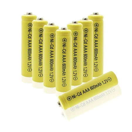 Geilienergy 8 Piece Yellow Color Triple A AAA Size NiCd 600mAh 1.2V Rechargeable Battery For Solar Lamp Solar