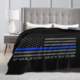 Law Enforcement Officer Bed Blanket Fleece Throw Blankets Sofa Plush Soft Warm Blankets for Home