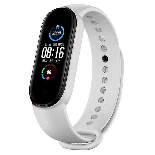 For Xiaomi Band Mi 5 Solid-Color Silicone Watch Band, Length: 24.5cm(Black)
