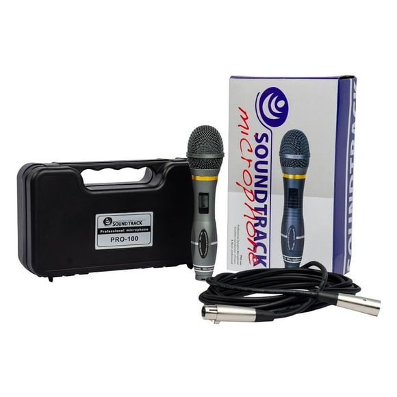 Micrófono PRO-100 Soundtrack Dinámico Profesional Diseño Aerodinámico Gris