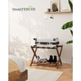 thumbnail image 4 of Smart FENDEE Fully Assembled Luggage Racks with 5 Nylon Straps,Bedroom, Hotel,Walnut,Pack of 2, 4 of 5
