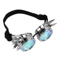 thumbnail image 4 of Gafas de sol retro de ABS PC plateadas brillantes para fiestas rave, banda elástica incluida, 4 of 8