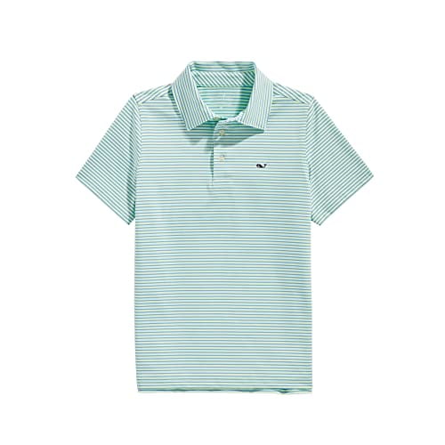 vineyard vines boys Bradley Stripe Sankaty Polo, Néon Kiwi Brise de l'Océan, 2 Nous