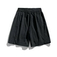 thumbnail image 5 of Htigea Womens Drawstring Shorts Quick Dry Athletic Running Shorts Summer Elastic Waist Bermuda Shorts with Pockets Black XXXL, 5 of 5