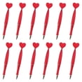 thumbnail image 1 of 12 bolígrafos con forma de corazón para Valentín, bolígrafos con forma de corazón, creativa para fiestas, suministros de Valentín Rojo, 1 of 10