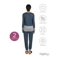 thumbnail image 6 of MeMoi Women's 2 Piece Two Tone Blue and Gray Pajama Set - Womens - Female, 6 of 10