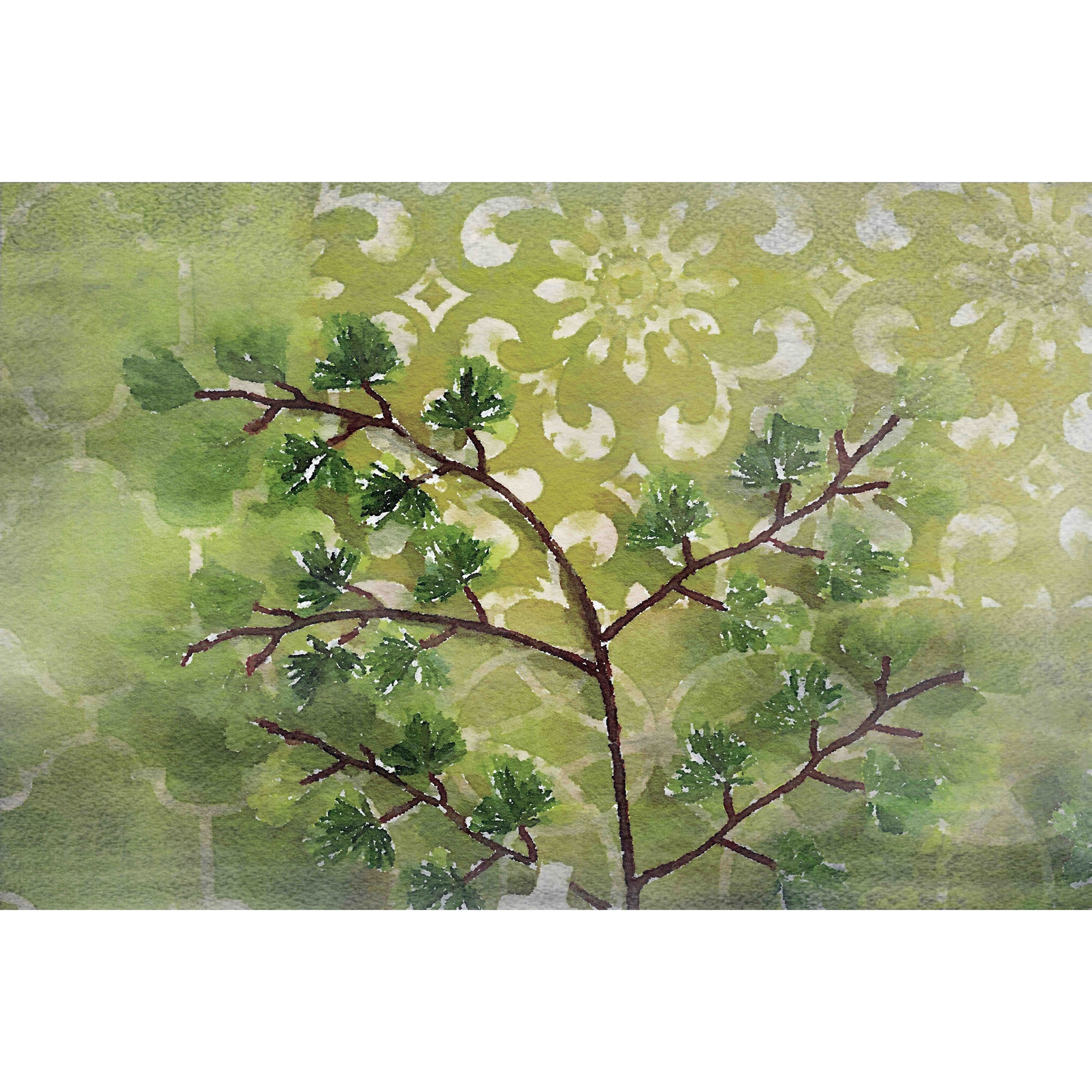 "Green Sensation II" Painting Print on Wrapped Canvas