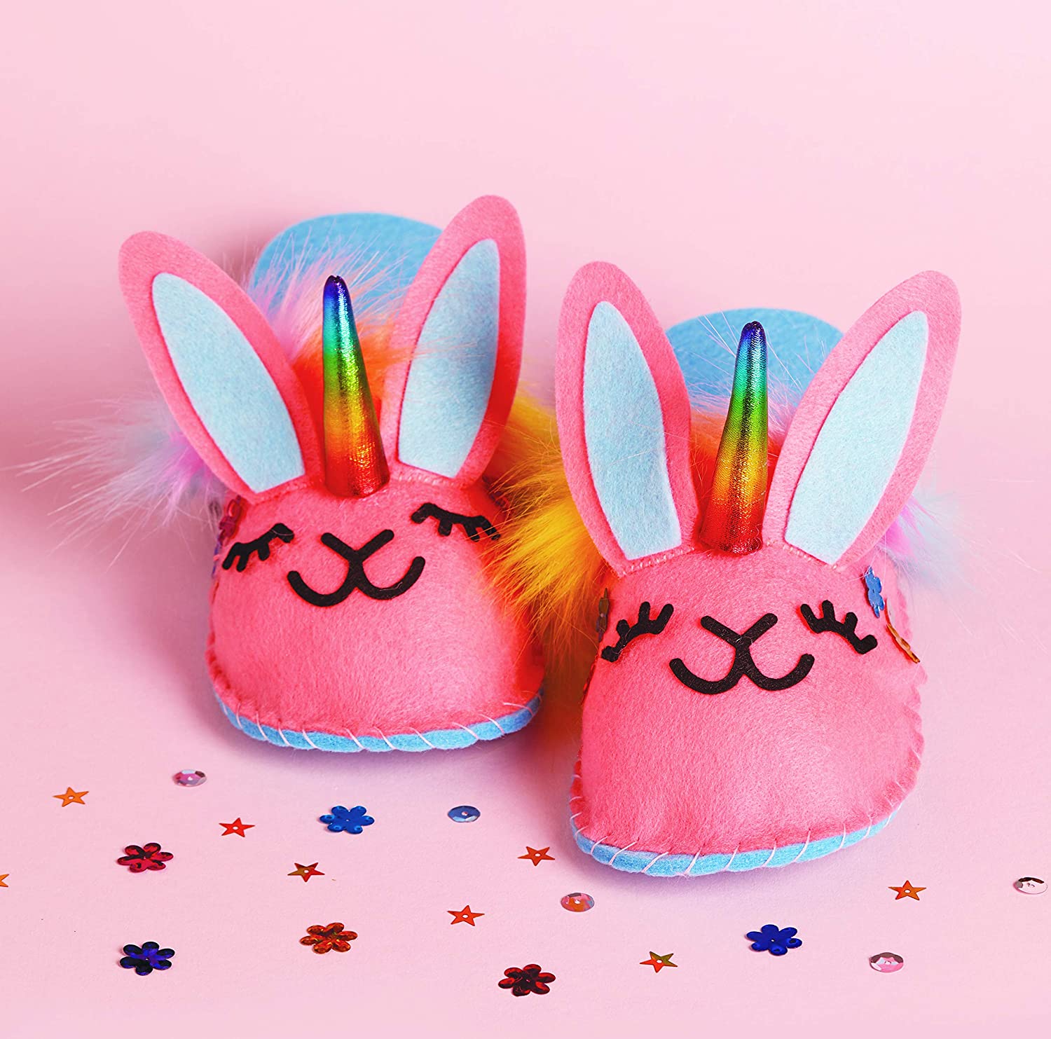 Klutz Sew Your Own Unicorn Bunny Slippers Craft Kit - image 2 of 3