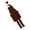Coffee Color, variant on CIYISON Flocking Nutcrackers Hanging Decoration for Indoor Outdoor Use Plastic Christmas Ornament For Tree Door Window