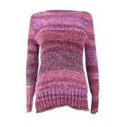 Style & Co. Women's Petite Chenille Space-Dyed Sweater (PXS, Pink Spacedye)