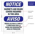 thumbnail image 3 of Bilingual Hairnets And Beard Covers Required In This Area Sign, OSHA Sign, 24x36 Corrugated Plastic, 3 of 7